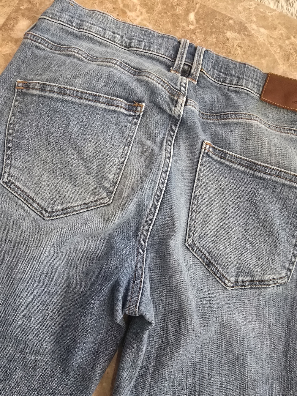 Madewell High-Rise Blue Ripped Skinny Jeans Sz 28 - Picture 6 of 7